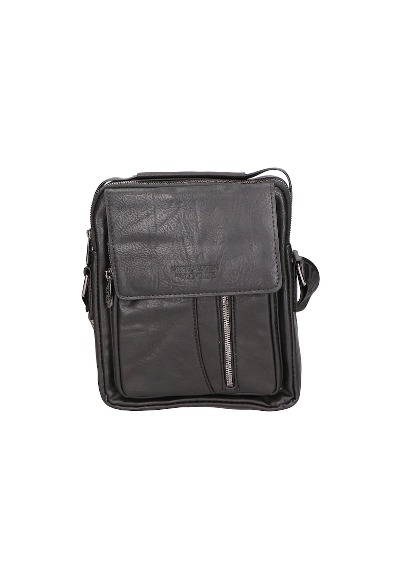 Geanta crossbody de piele ecologica cu barete ajustabile 24507 - Negru