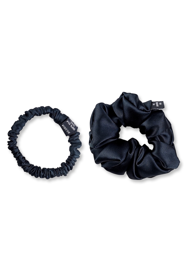 Oferte la Set Set de elastice de par din matase - 2 piese - Negru