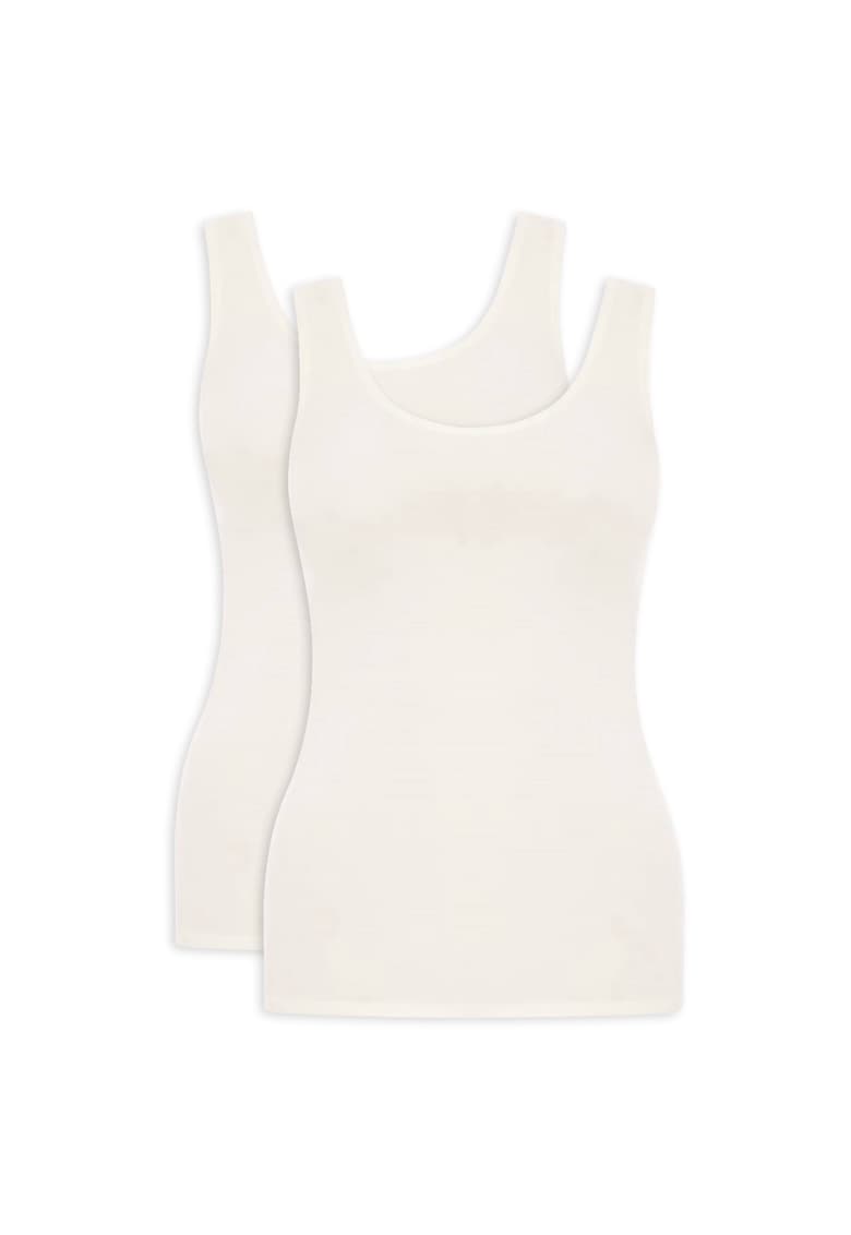 Set de topuri uni - 2 piese - Bej deschis