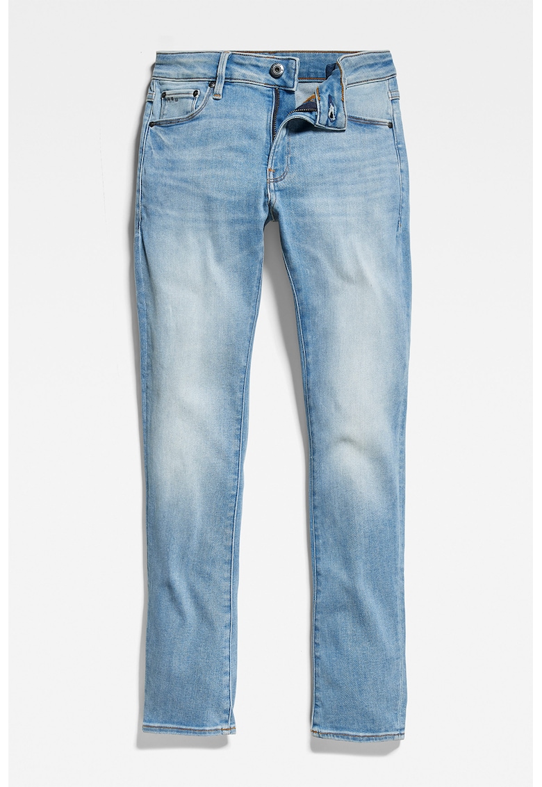 Blugi skinny cu aspect decolorat - Albastru pastel