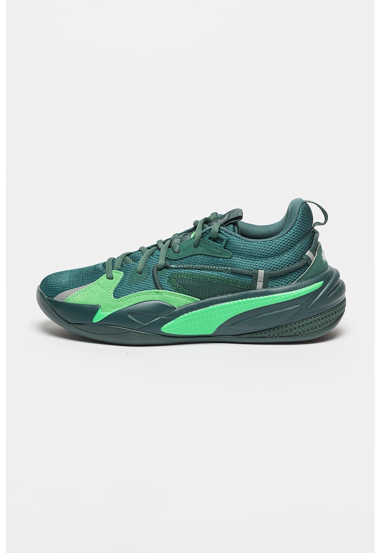 Pantofi low-cut cu garnituri din piele intoarsa - pentru baschet RS-Dreamer - Verde