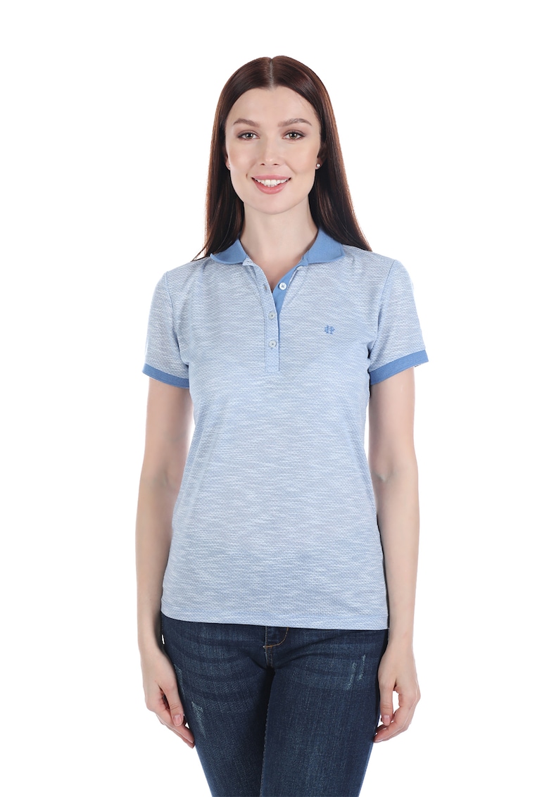 Tricou polo uni - Albastru deschis
