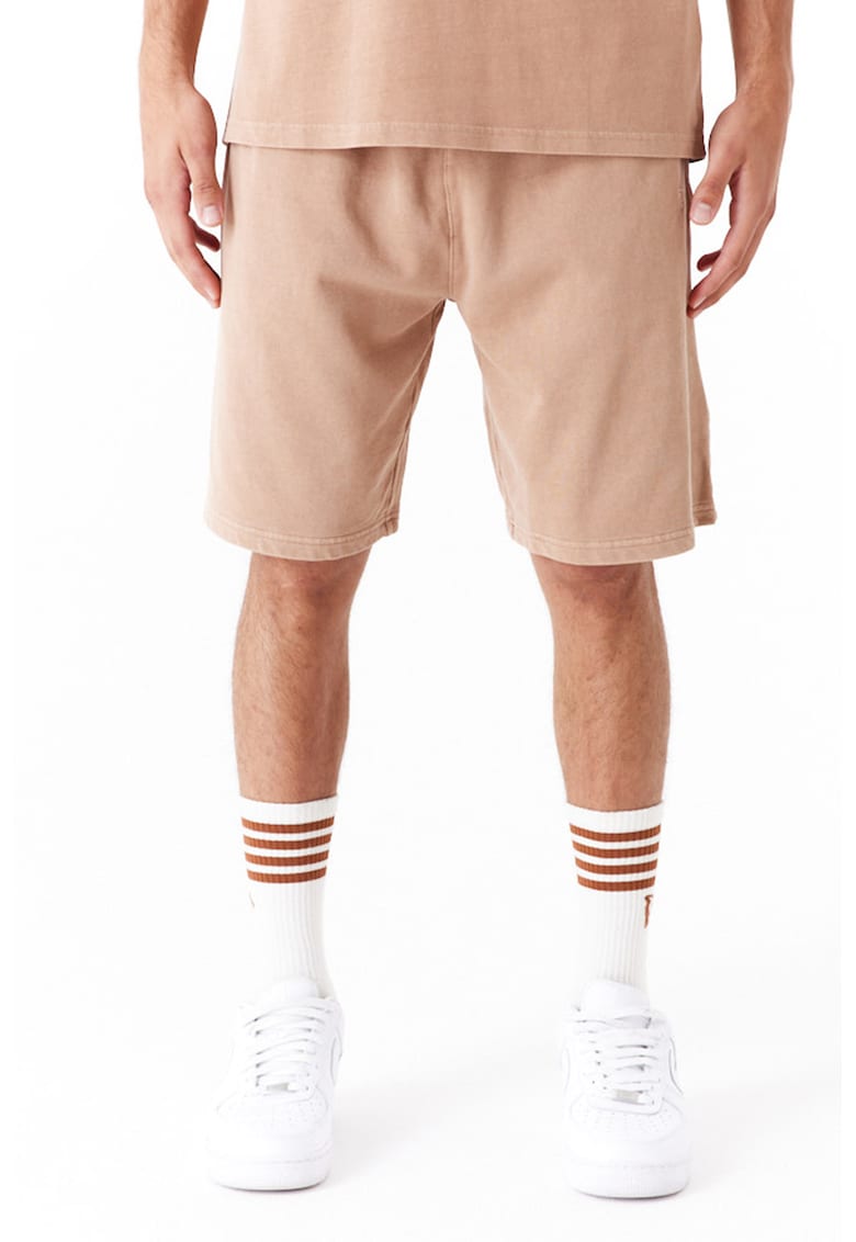 Pantaloni scurti uni cu talie ajustabila - Bej
