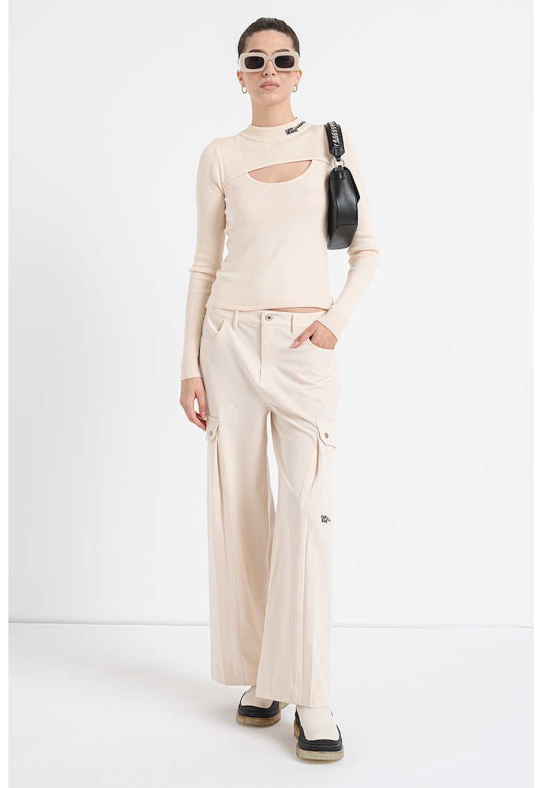 Pantaloni cargo drepti - Bej