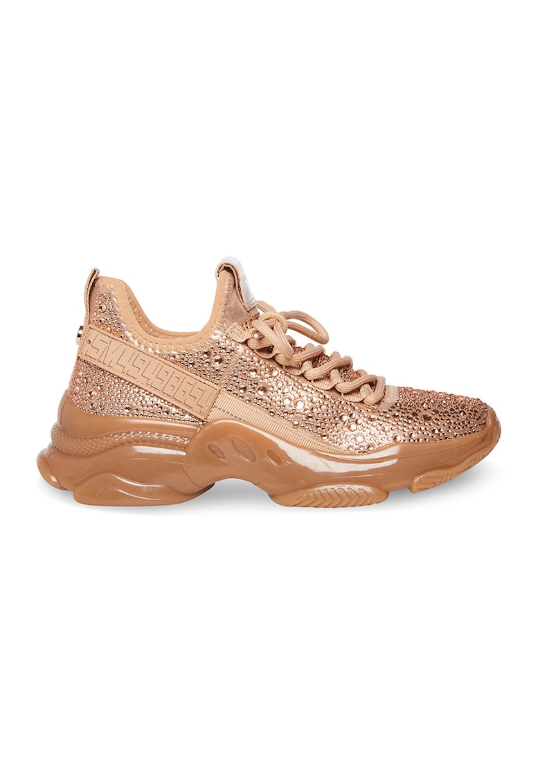 Pantofi sport cu aplicatie cu strasuri Maxima-R - Auriu rose