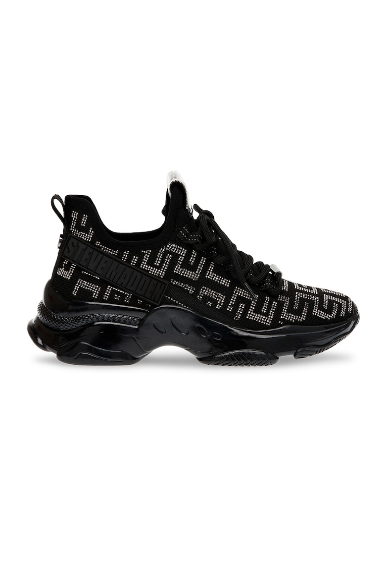 Pantofi sport cu aplicatie de strasuri Maxout - Negru/Argintiu