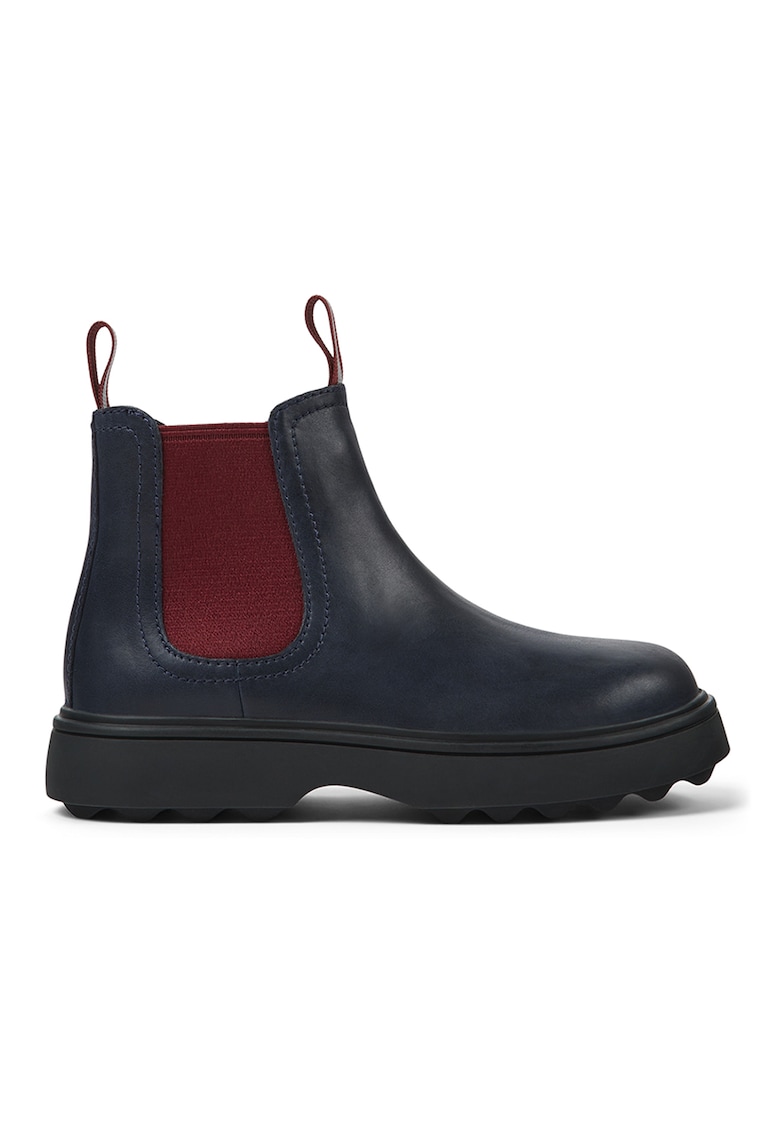 Ghete Chelsea din piele Norte 373 - Rosu inchis/Bleumarin