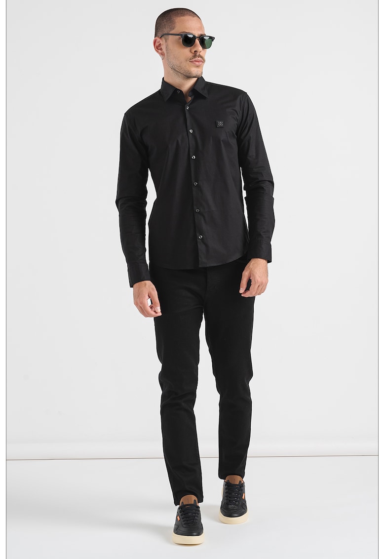 Camasa slim fit Ermo - Negru