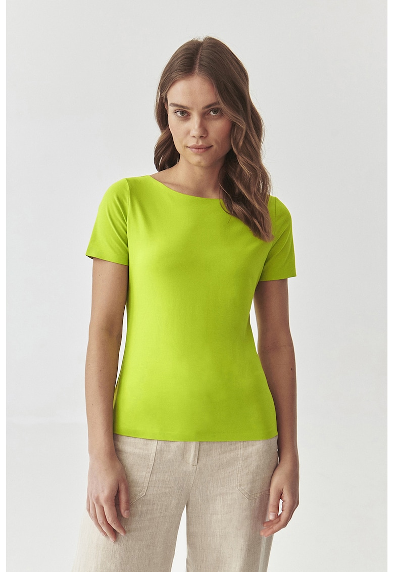 Tricou uni din amestec de bumbac Mikaja - Verde lime