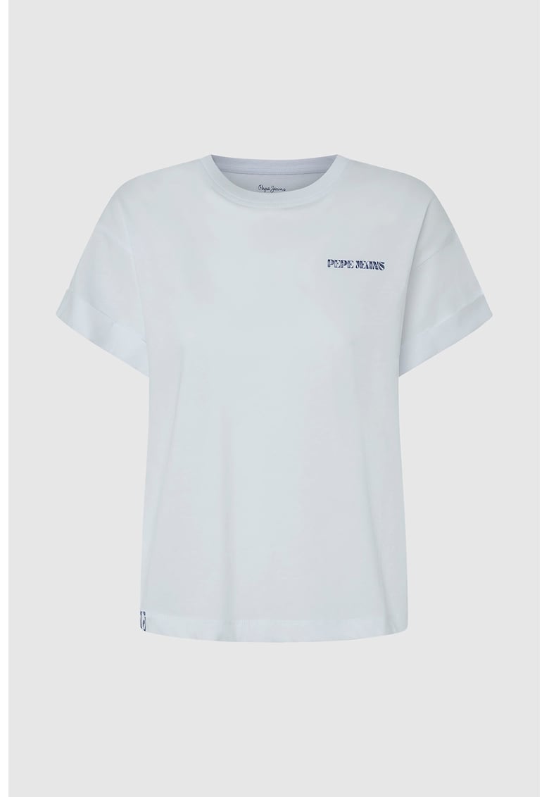 Tricou cu imprimeu text - Lila/Albastru glaciar/Bleumarin
