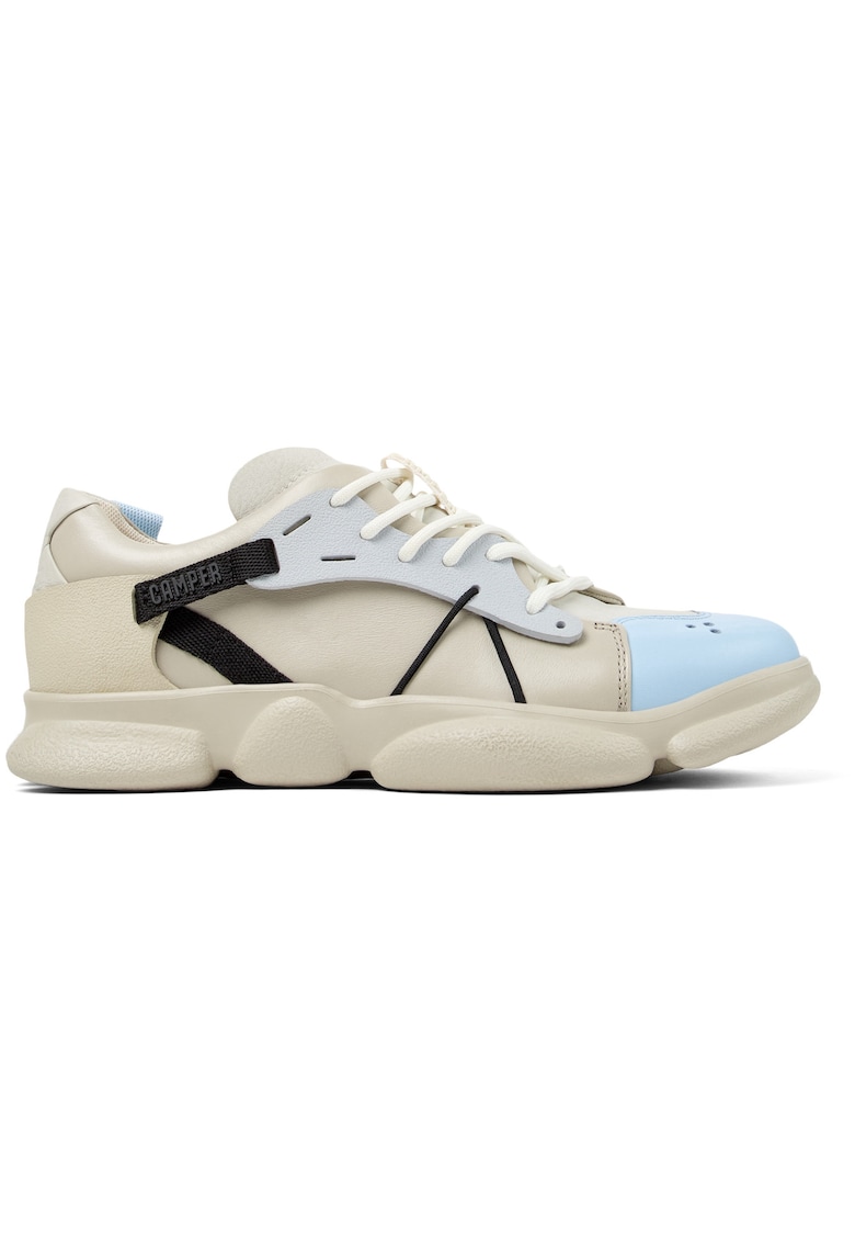 Pantofi sport unisex de piele cu aspect masiv Karst 1165 - Alb/Gri