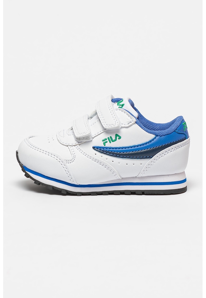 Pantofi sport de piele ecologica cu garnituri contrastante Orbit - Alb/Albastru