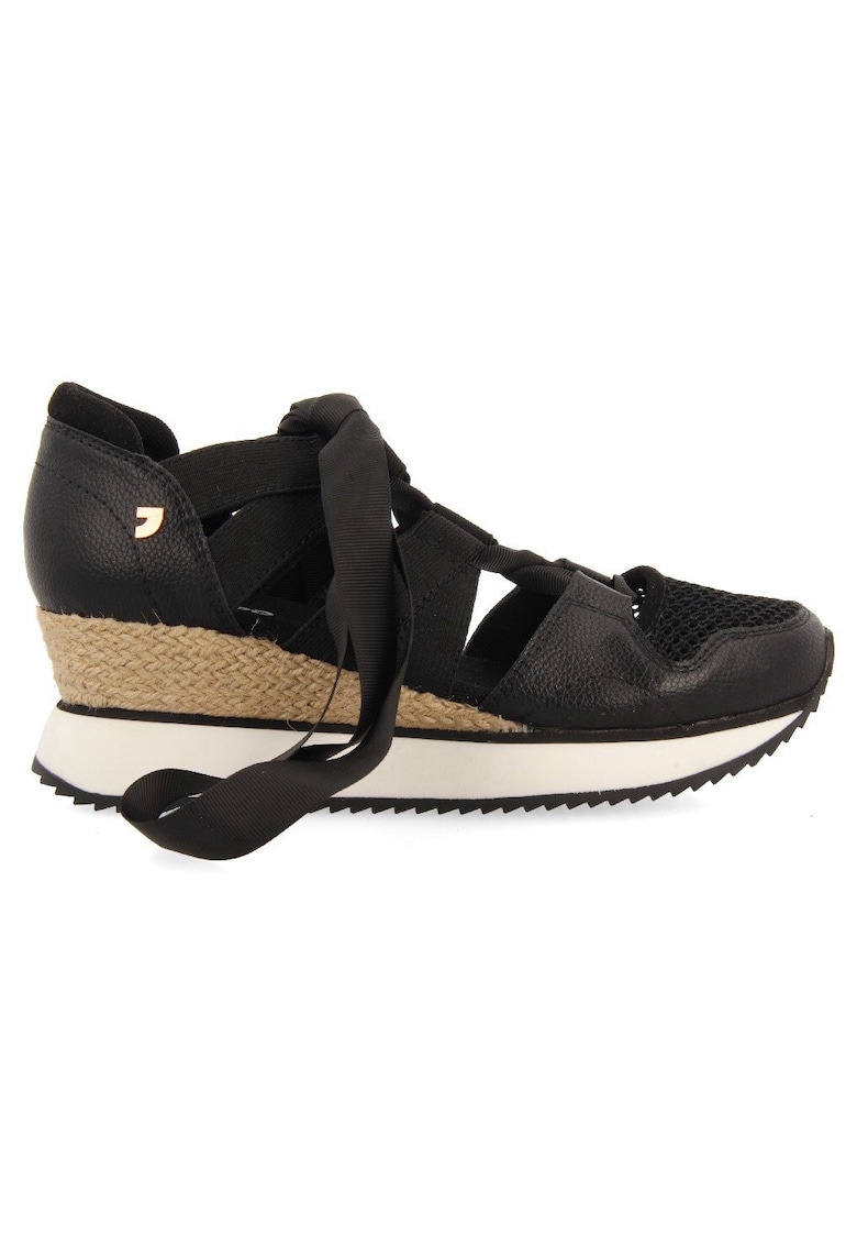 Pantofi sport cu garnituri de piele ecologica si decupaje Muir - Negru