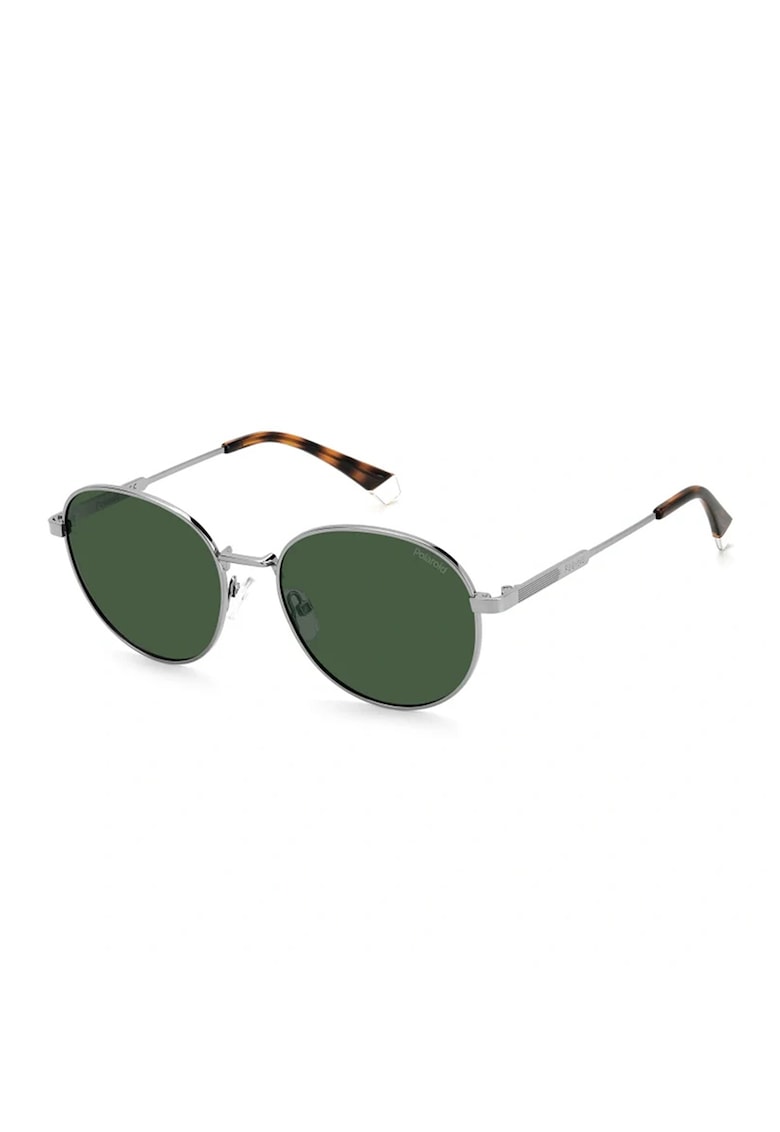 Ochelari de soare rotunzi polarizati - Verde/Argintiu