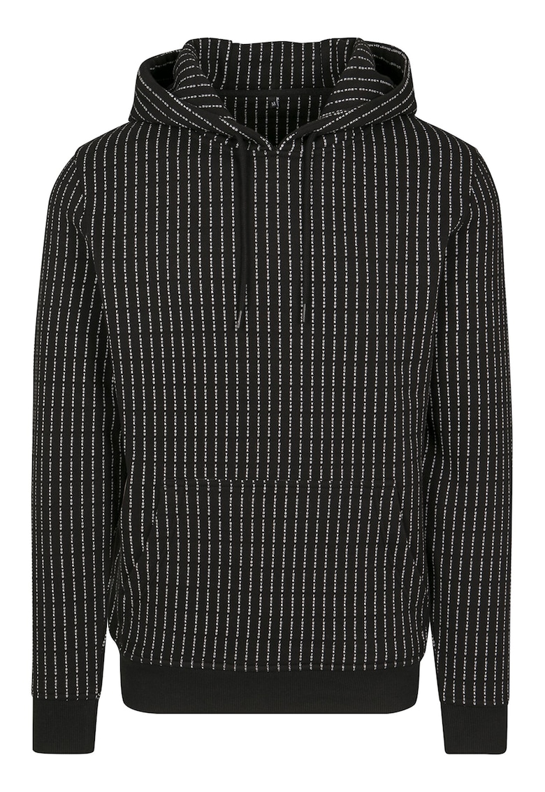 Hanorac unisex din amestec de bumbac cu model text - Negru
