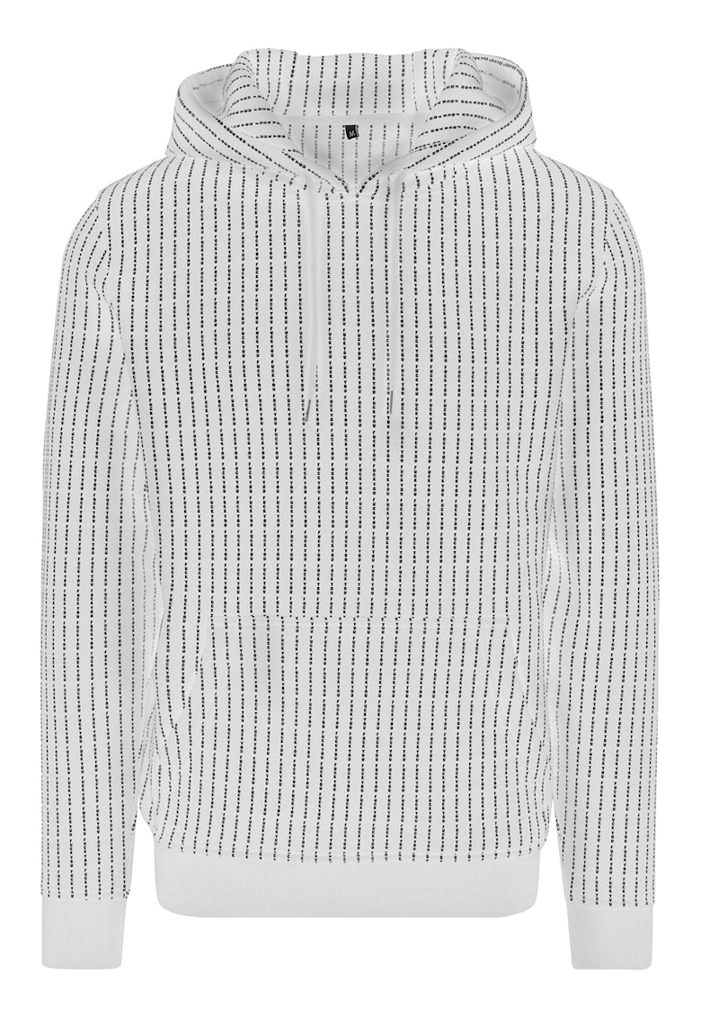 Hanorac unisex din amestec de bumbac cu model text - Alb