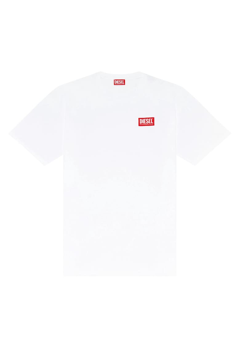 Tricou regular fit cu detaliu logo 31895 T-Box - Alb