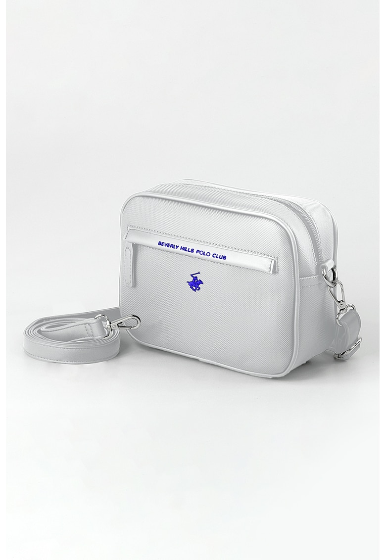 Geanta crossbody de piele ecologica - Alb