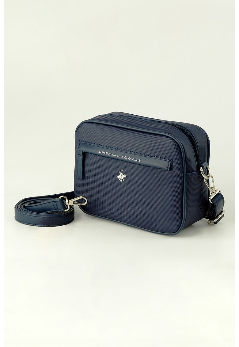 Geanta crossbody de piele ecologica - Bleumarin