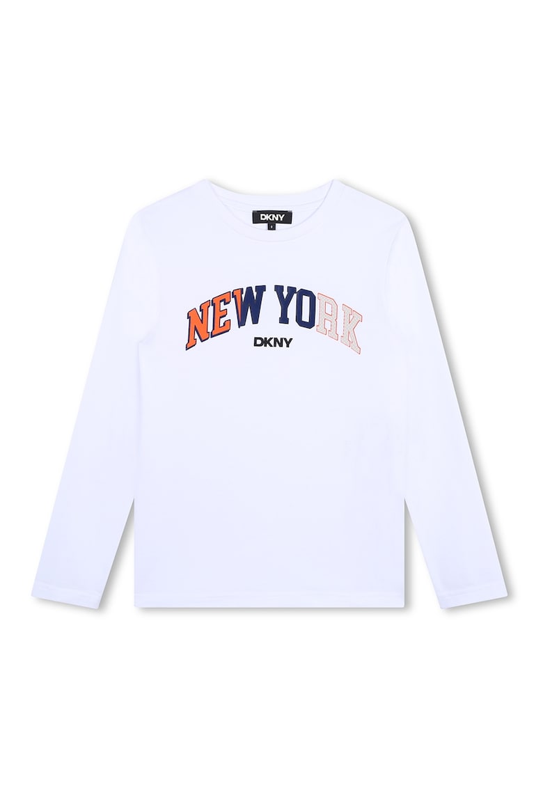 Bluza cu imprimeu text - Alb