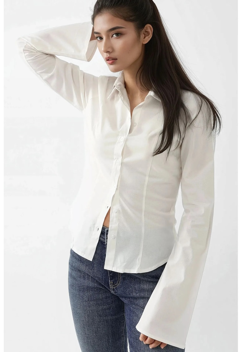 Camasa dama -  textil - alb