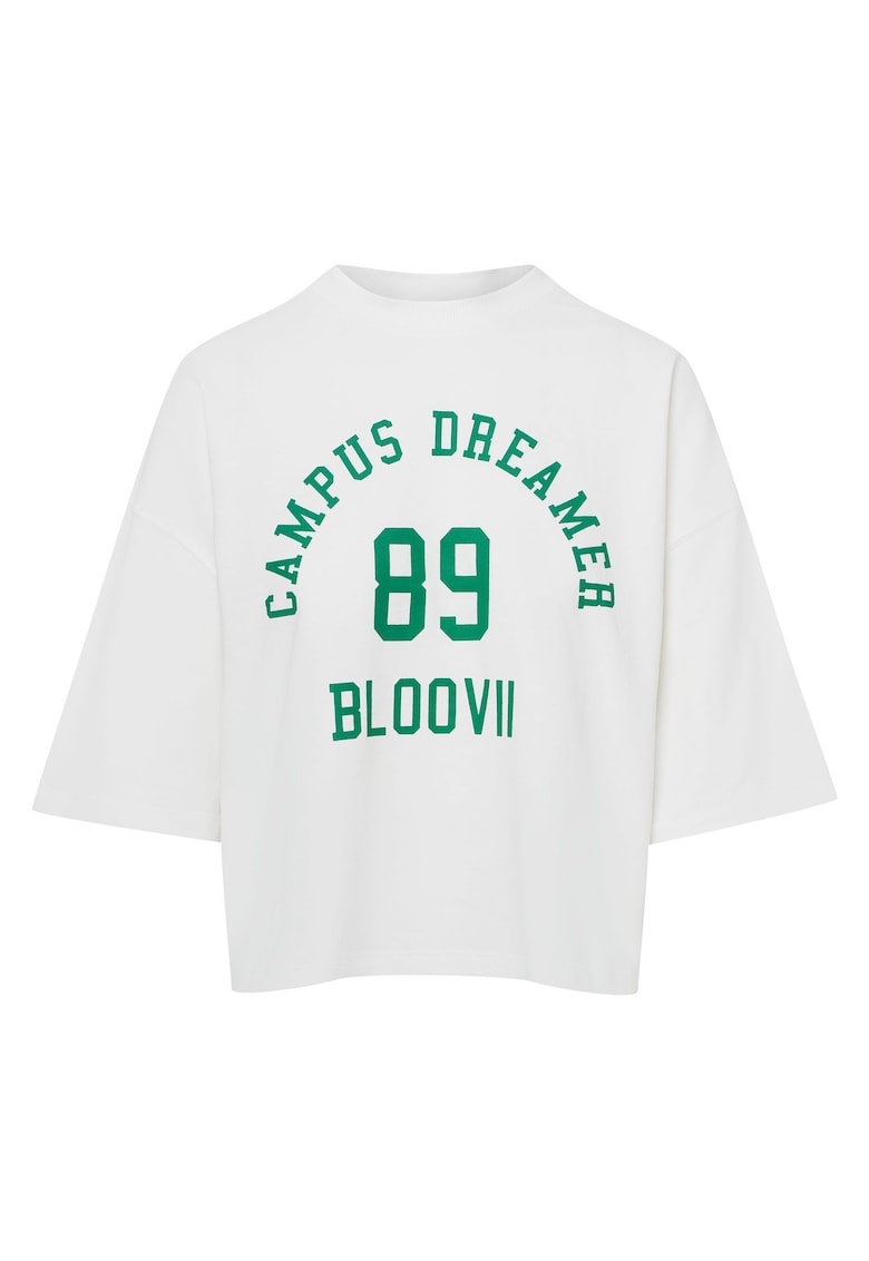 Tricou dama alb-verde Kayci