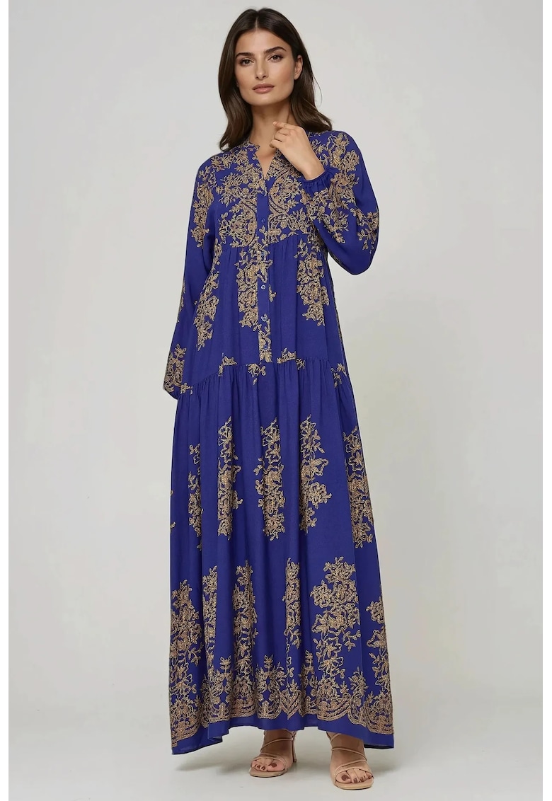 Rochie maxi -  albastru - material subtire