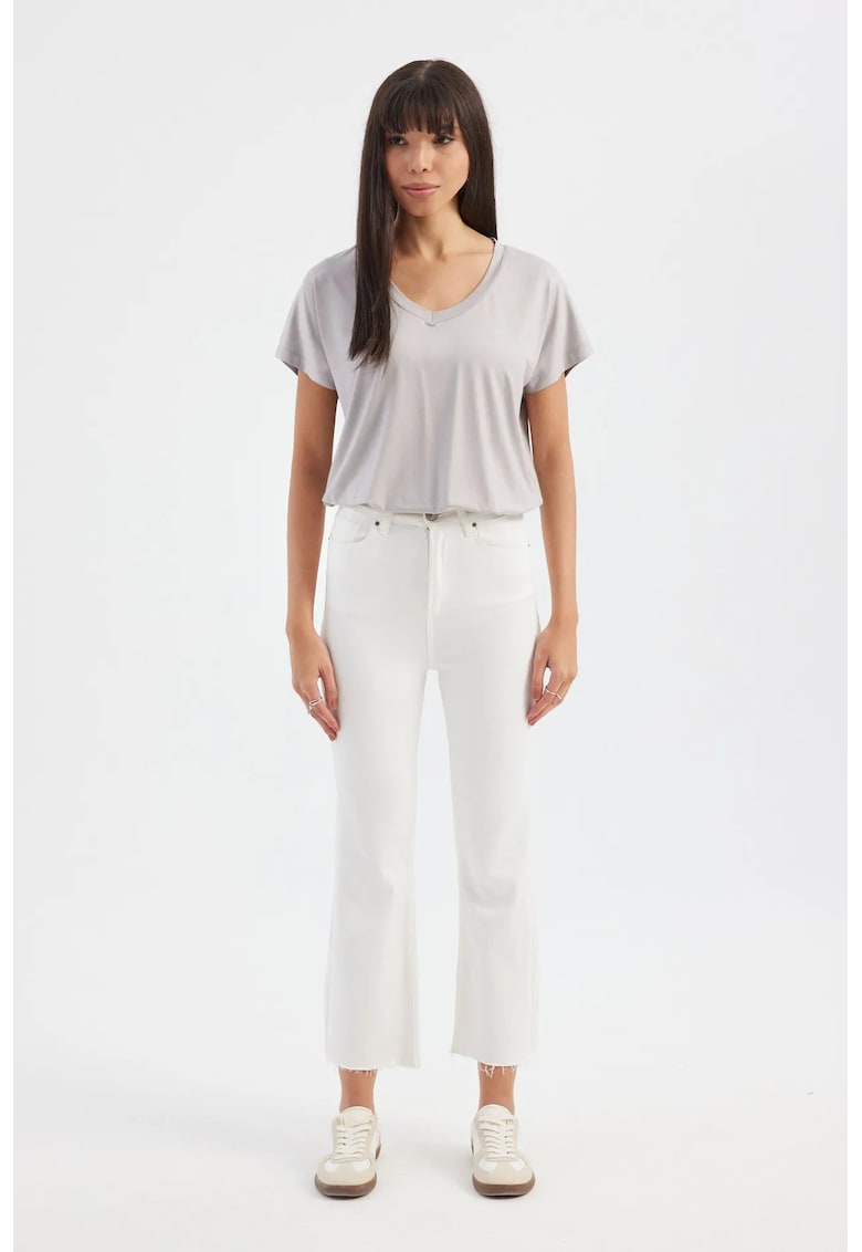 Tricou dama  alb - jerseu - Alb