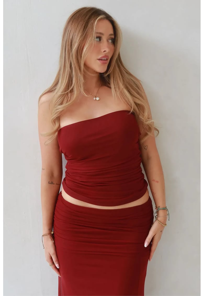 Top dama -  set coordonat - Slim Fit Multiway - rosu - jerseu