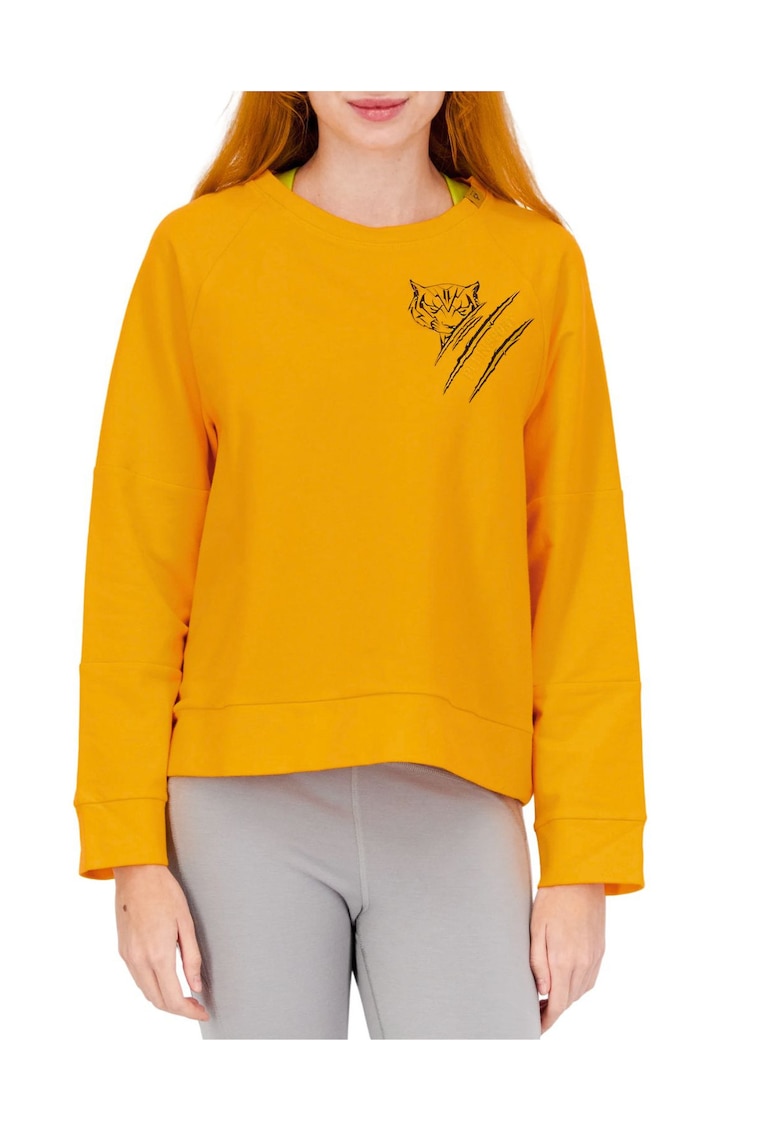 Hanorac dama  oversize - bumbac/elastan - galben -