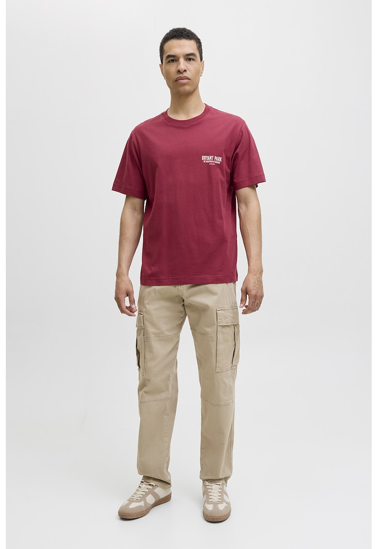 Pantaloni cargo din amestec de bumbac - Bej