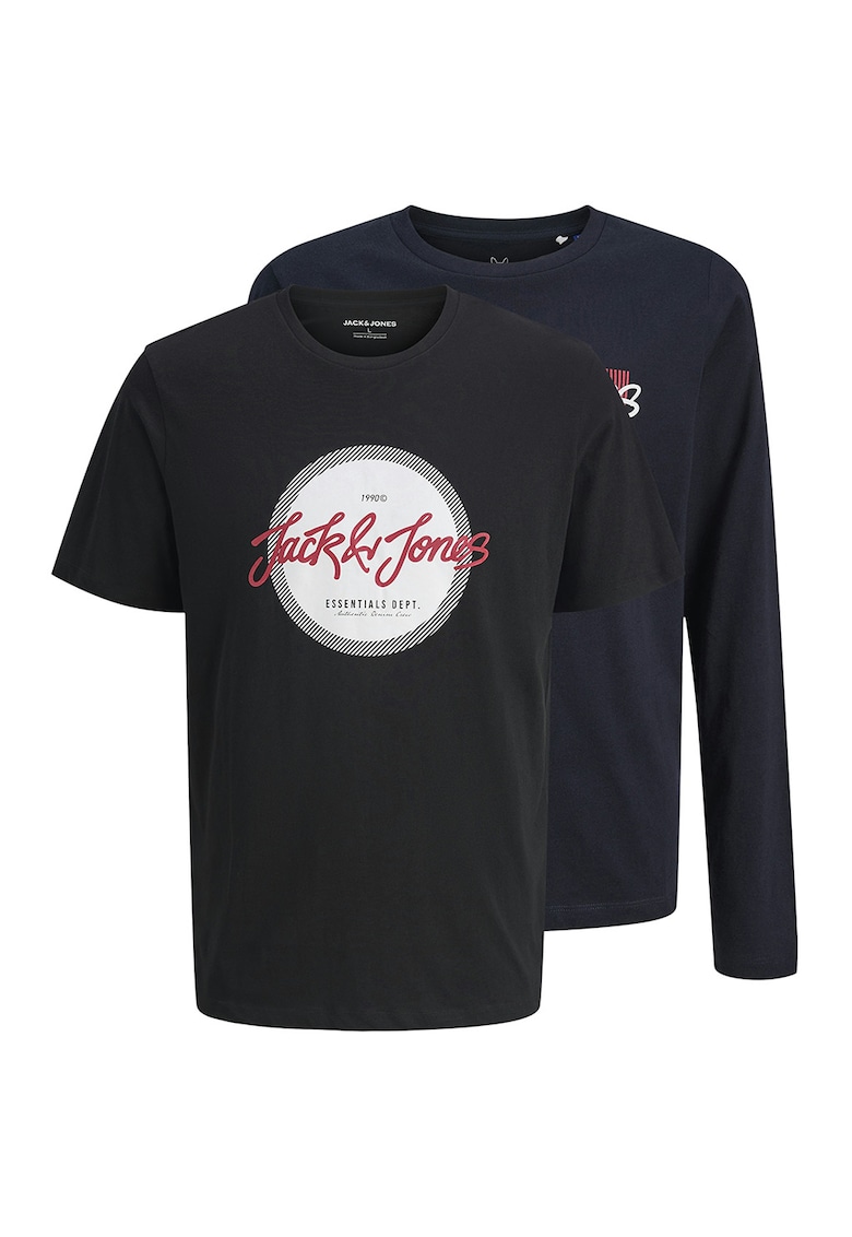 Oferte la Set de tricou si bluza cu imprimeu - Negru/Albastru ultramarin