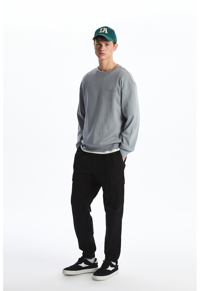 Pantaloni cargo cu snur - Negru