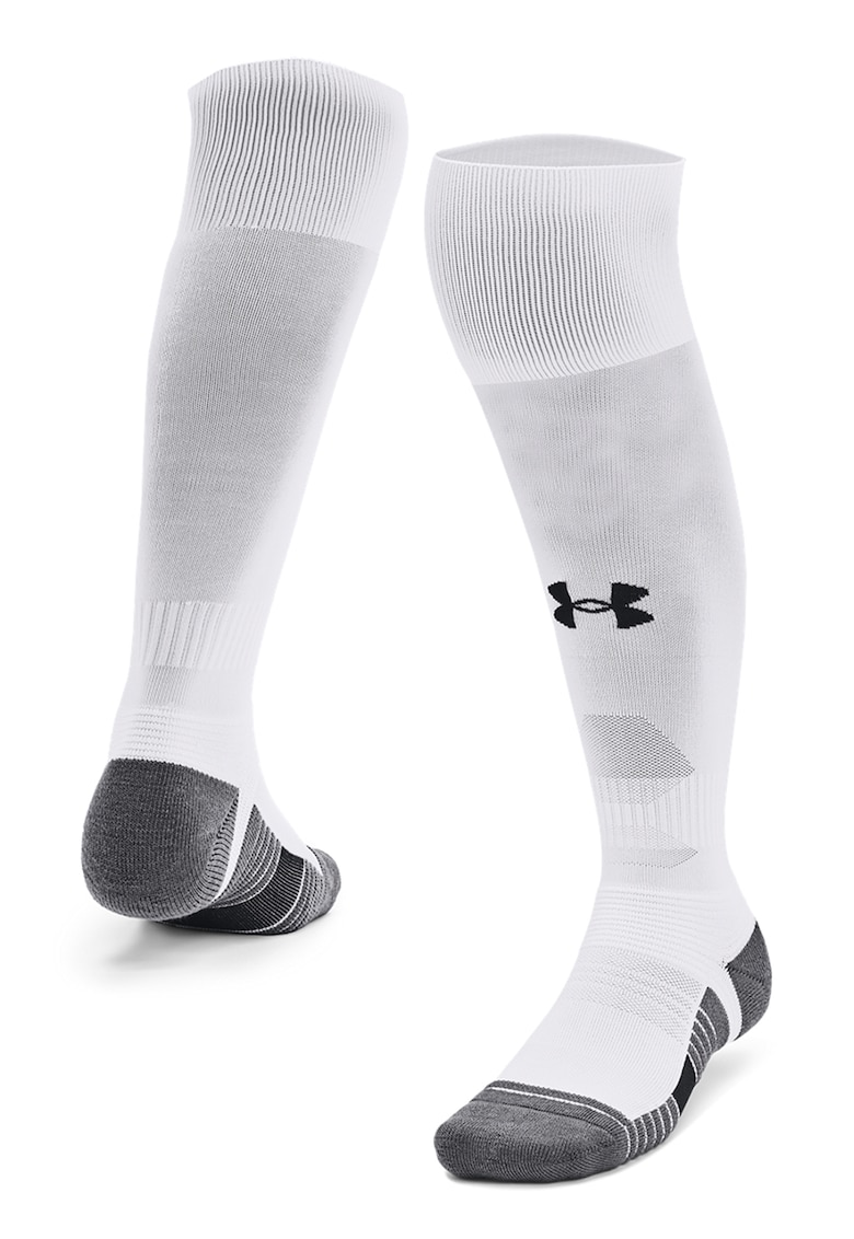 Sosete unisex cu logo pentru fotbal Accelerate - Alb/Gri