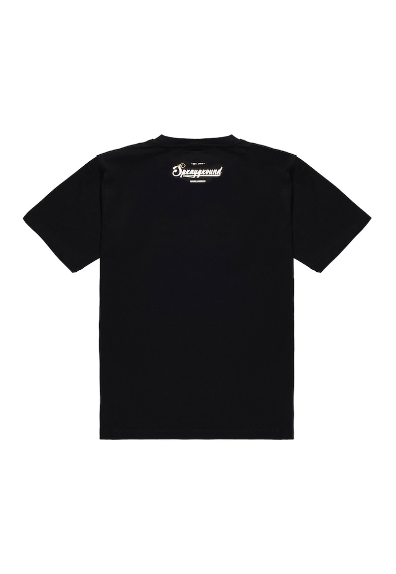 Tricou din bumbac cu imprimeu Takeover The Throne - Negru