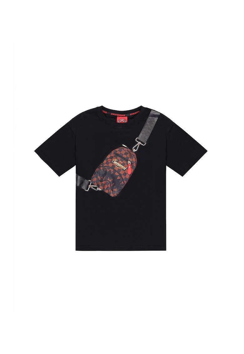 Tricou din bumbac Takeover The Throne - Maro inchis/Negru