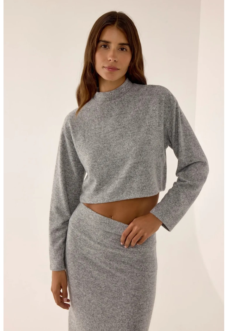 Bluza dama  croiala lejera - gri - poliester - Gri