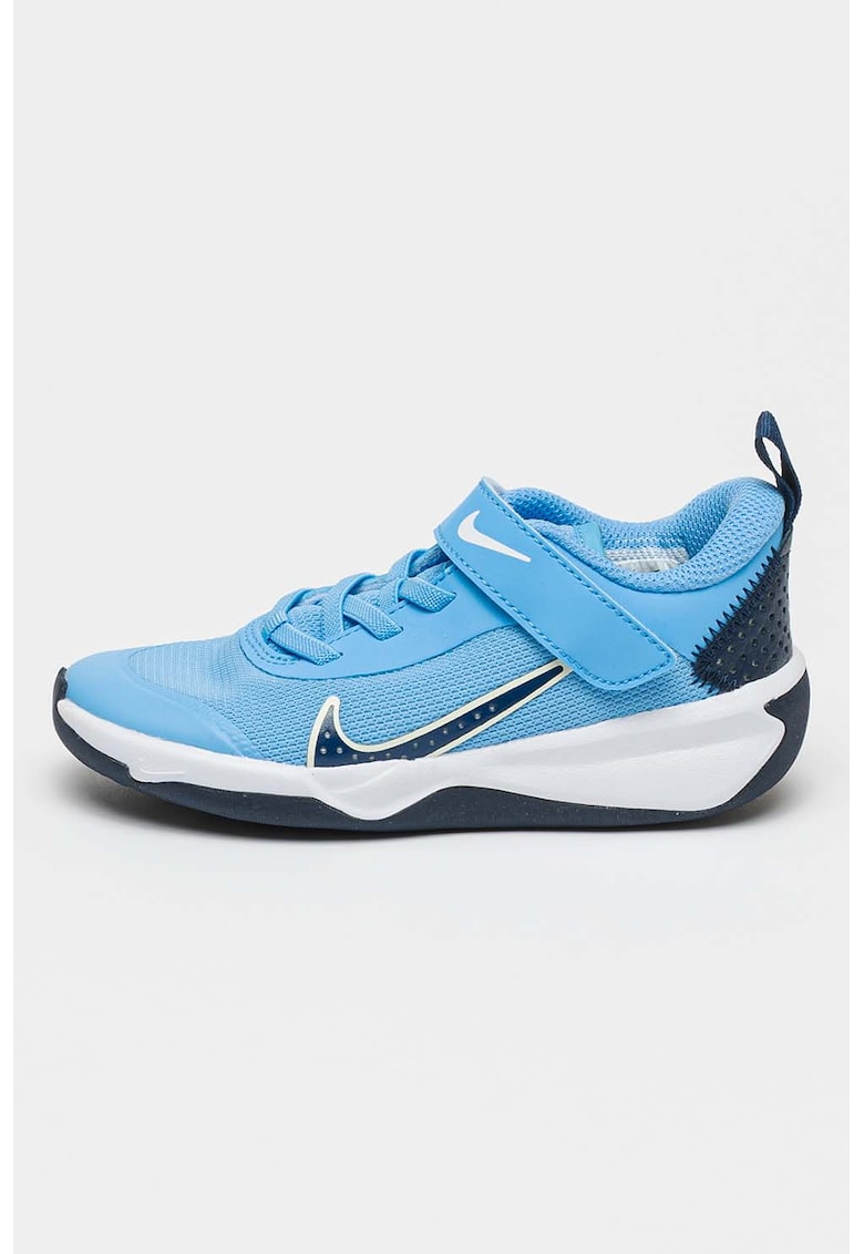 Pantofi Omni Multi-Court cu inchidere velcro pentru tenis - Albastru pastel/Alb optic/Bleumarin