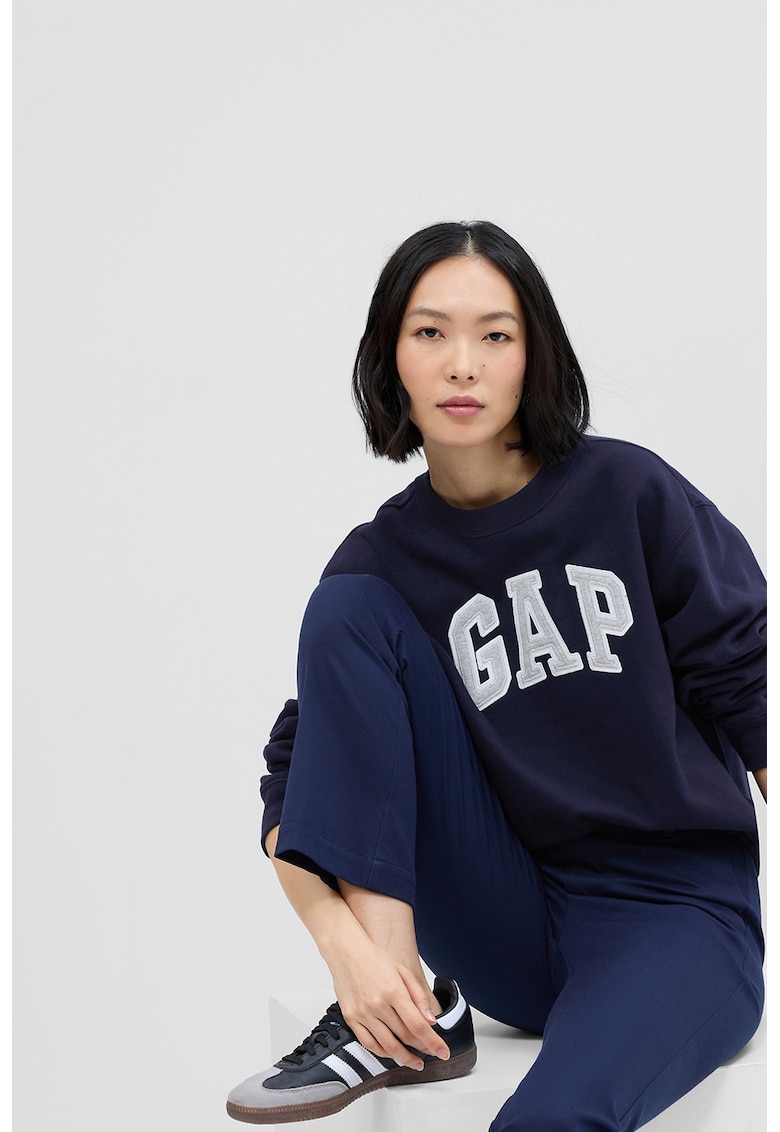 Bluza de trening lejera cu logo - Bleumarin