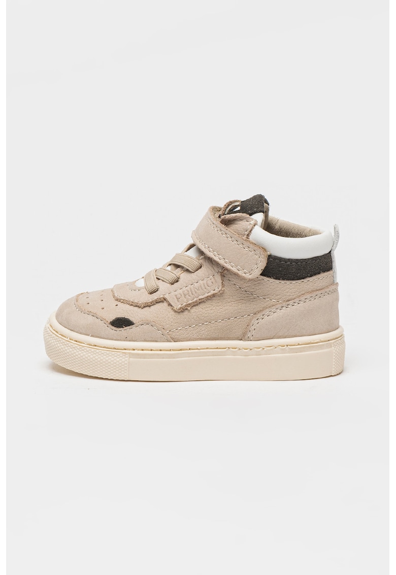 Pantofi sport mid-high din piele intoarsa - Bej