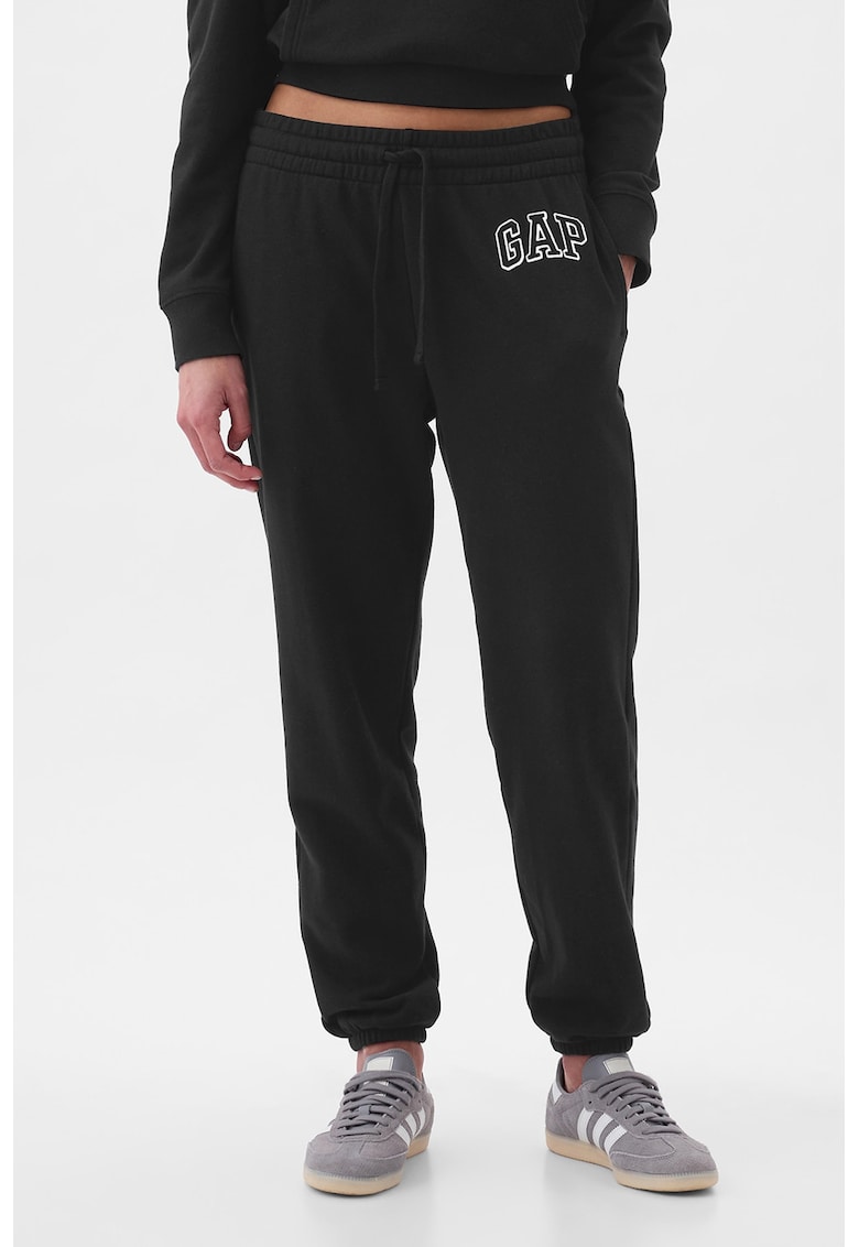 Pantaloni de trening cu snur de ajustare in talie - Negru