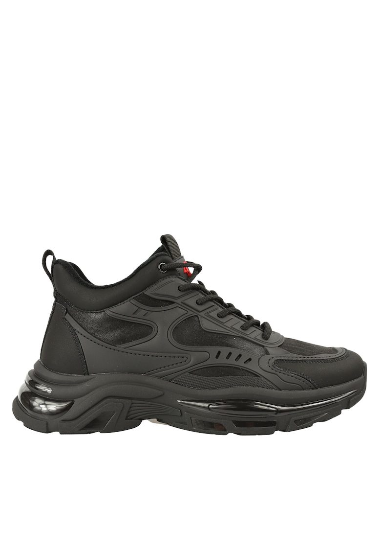Ghete sport - barbati -  V270006A negru - piele naturala - Negru