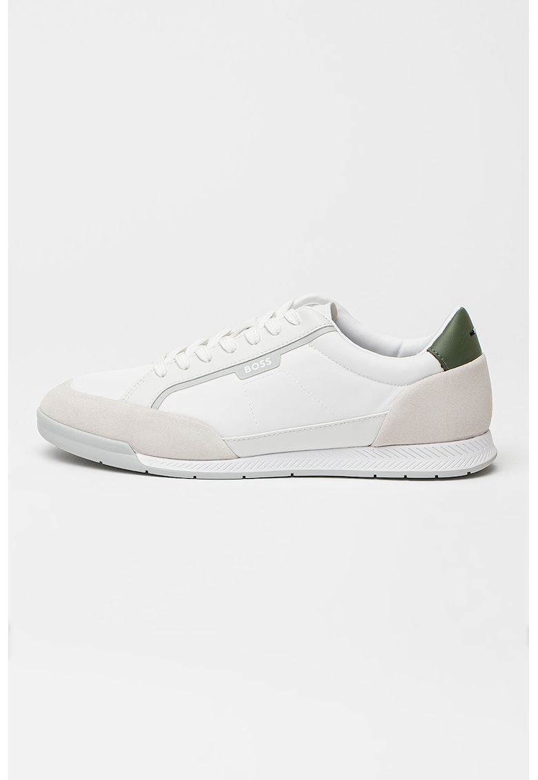 Pantofi sport din material textill Nitan - Alb/Gri cenusiu/Alb murdar