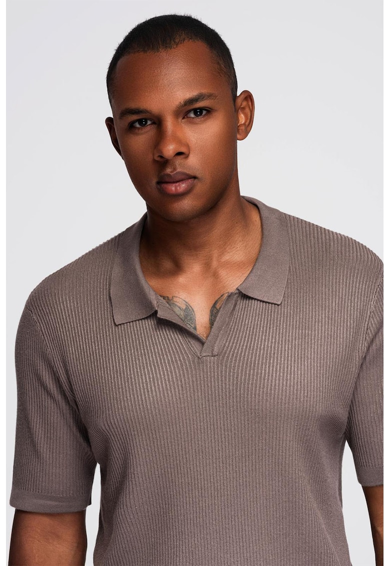 Tricou polo striat