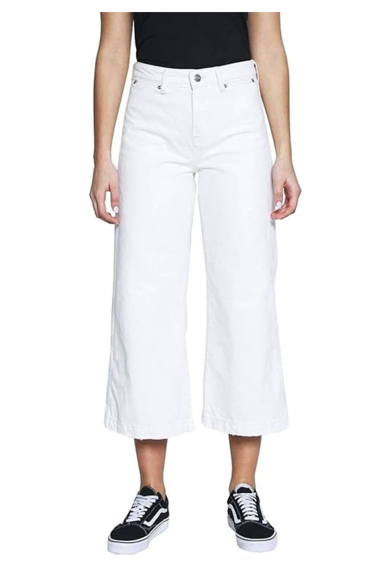 Blugi crop cu croiala ampla Groove -