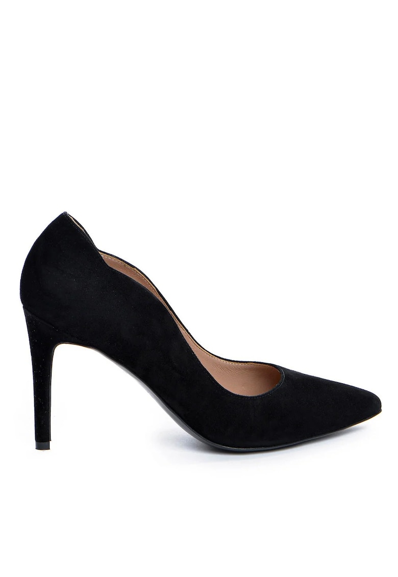 Pantofi  model 1343 velur negru - Negru
