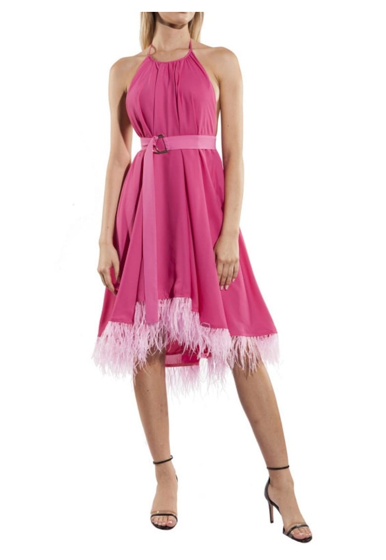 Rochie halter asimetrica -