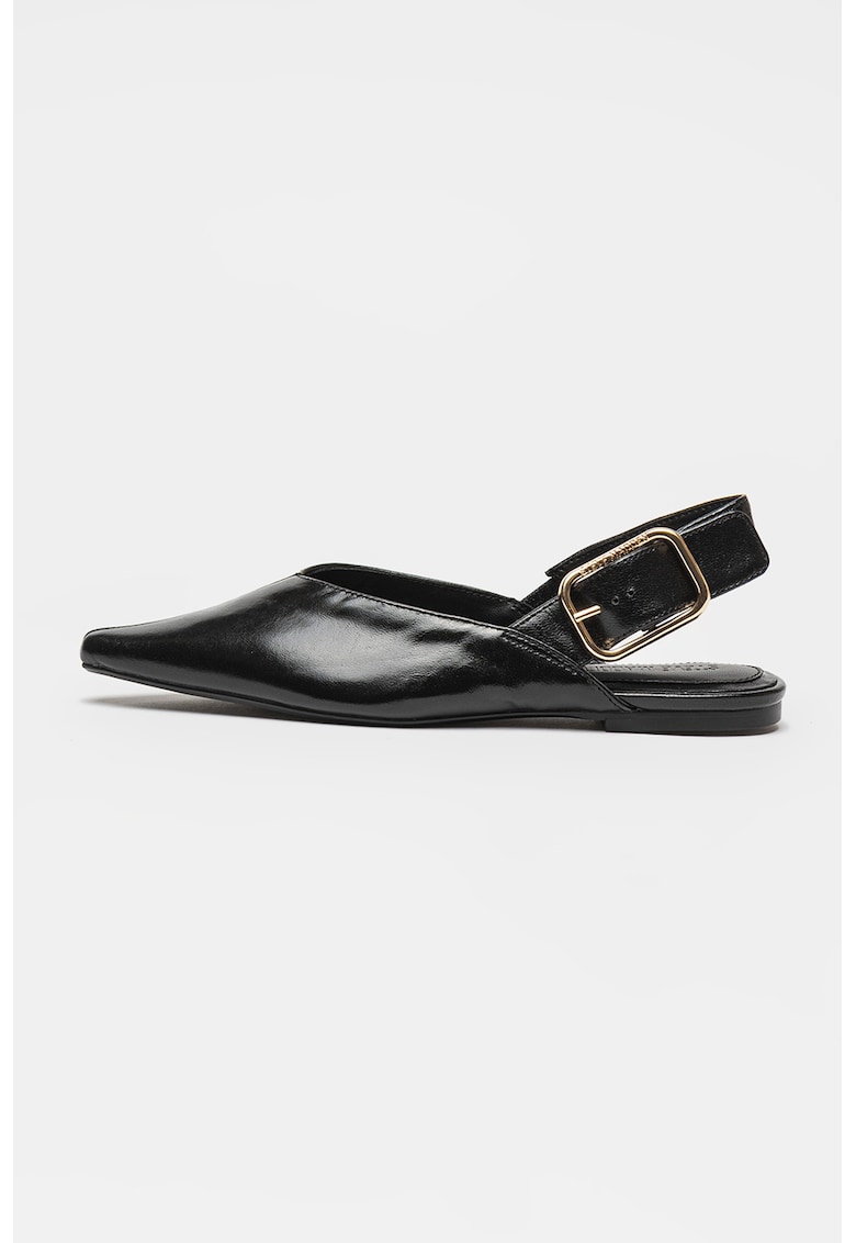 Pantofi slingback de piele Shay - Negru