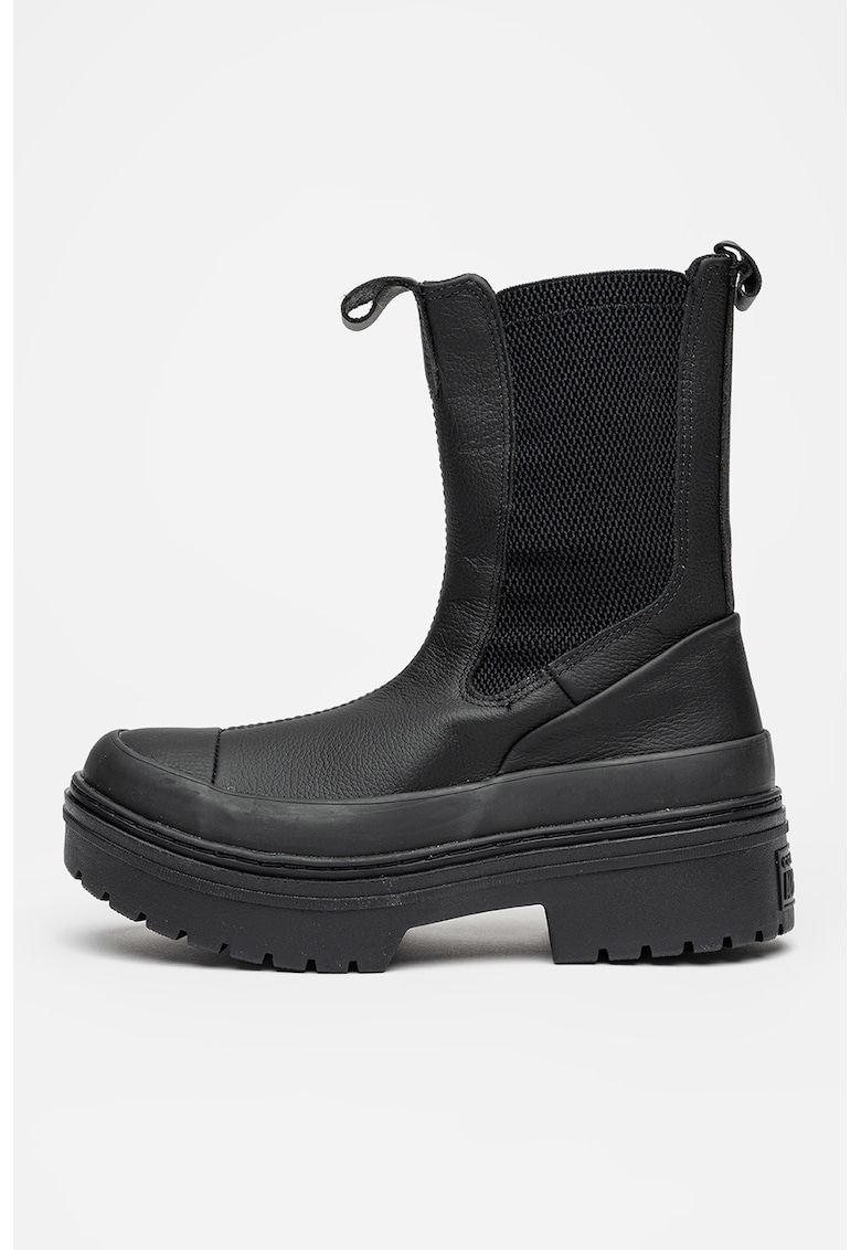 Ghete Chelsea din piele Chuck Taylor All Star - Negru