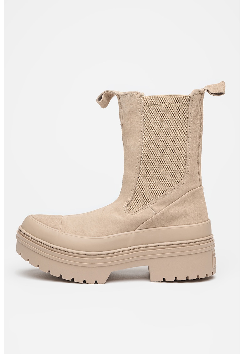 Ghete Chelsea din piele intoarsa Chuck Taylor All Star - Maro taupe deschis